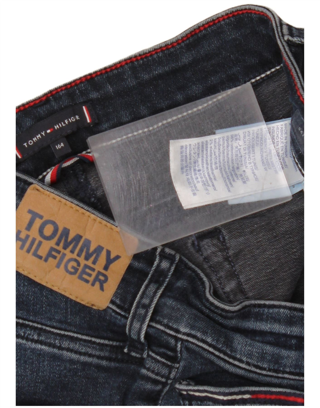 TOMMY HILFIGER Piger Skinny Jeans 13-14 år W28 L29 Marineblå Bomuld