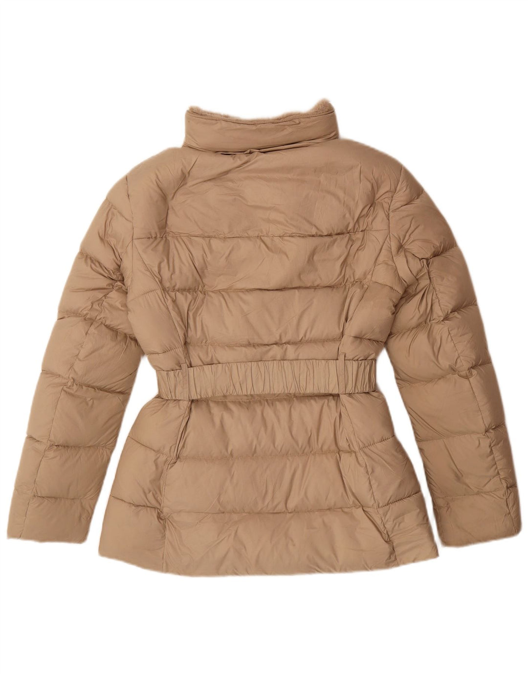 Zara Dame Polstret Jakke UK 10 Small Beige Polyester