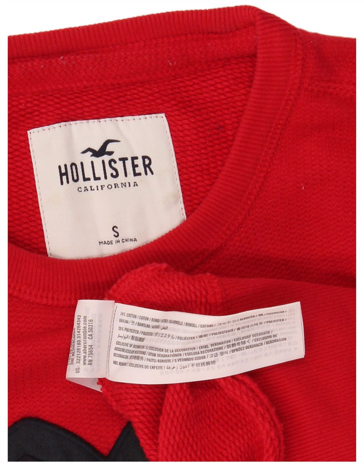 HOLLISTER Grafisk sweatshirt til mænd, lille rød bomuld