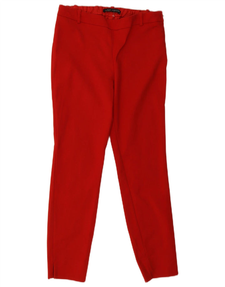 Zara Dame Slim Casual Bukser Små W26 L26 Rød