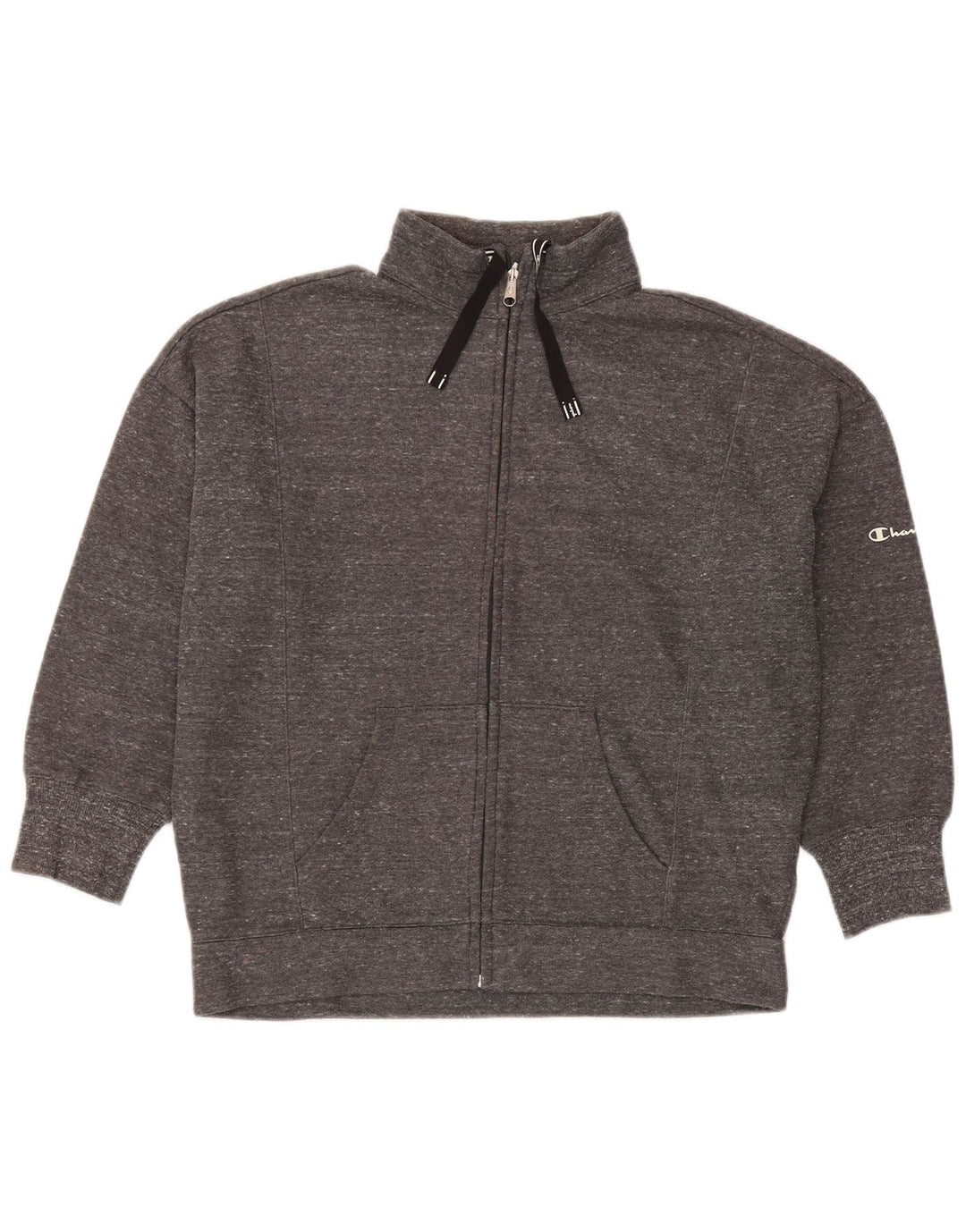 Champion Womens Oversized træningsdragt Topjakke UK 14 Medium Grey Flecked