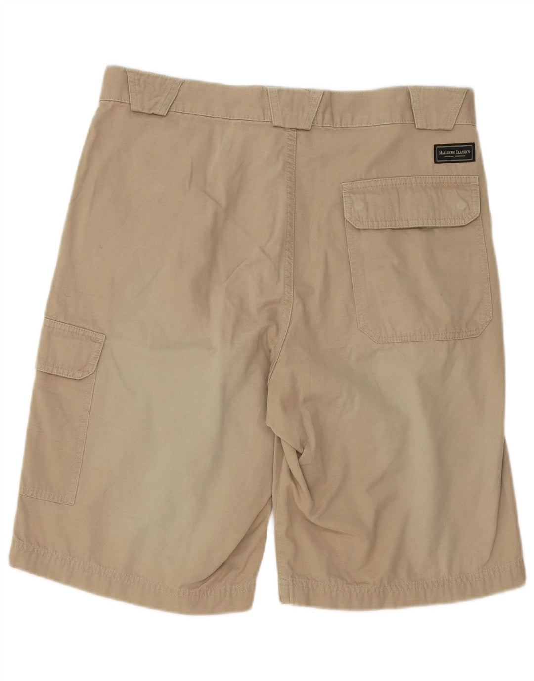 Marlboro Classics Herre Cargo Shorts EU 52 XL W36 Beige Bomuld