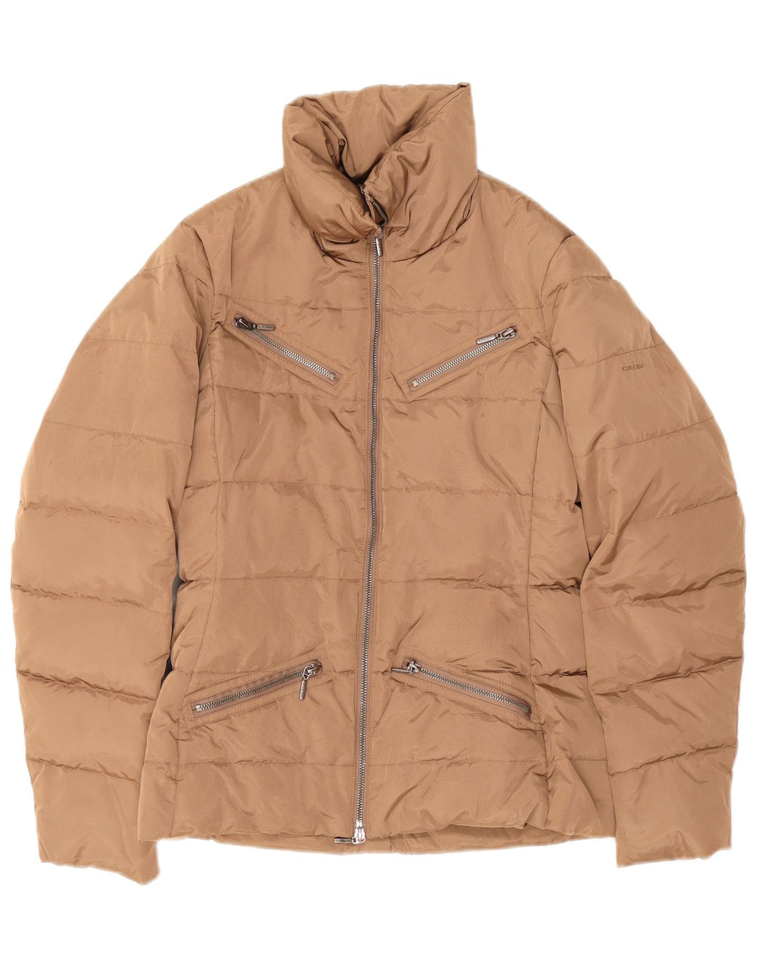 Geox Womens Respira Oversized polstret jakke UK 8 Small Beige Polyester