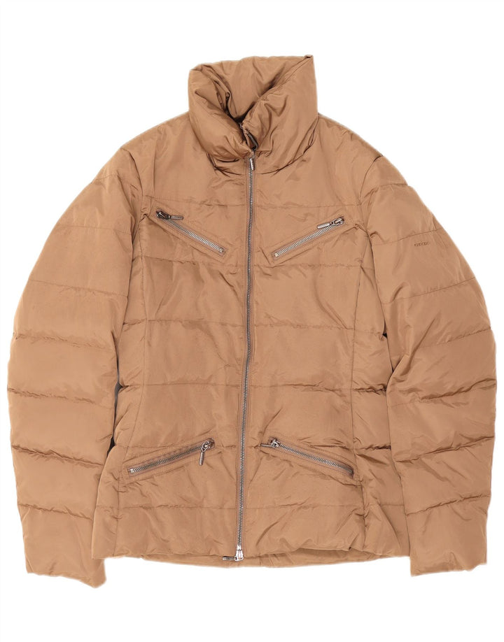 Geox Womens Respira Oversized polstret jakke UK 8 Small Beige Polyester