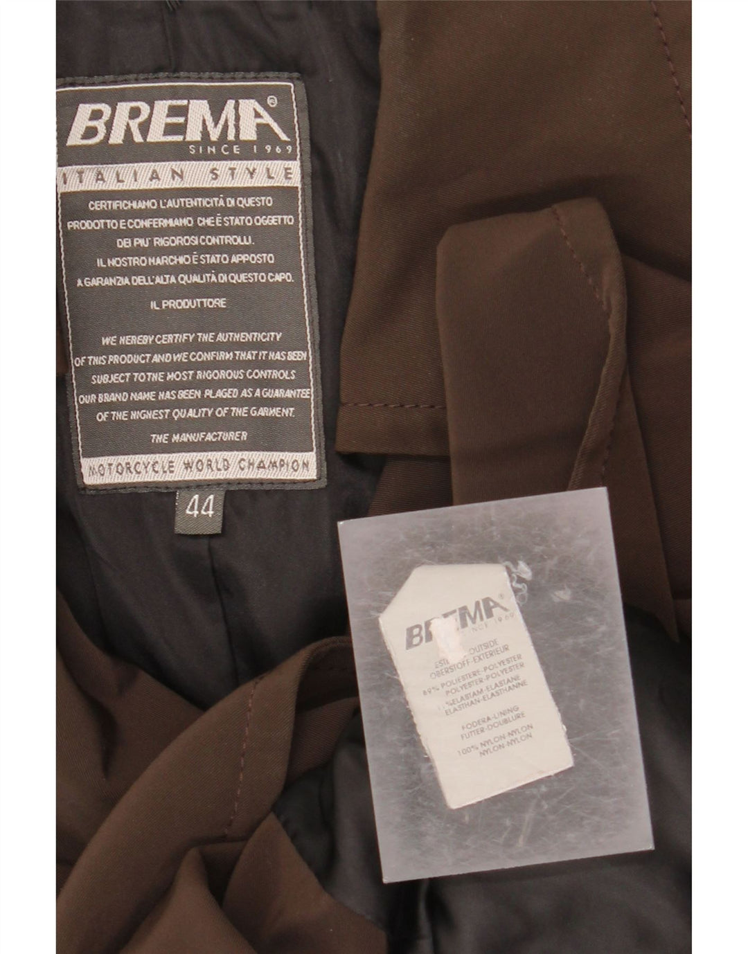 BREMA dobbeltradet trenchcoat til kvinder IT 44 medium brun polyester