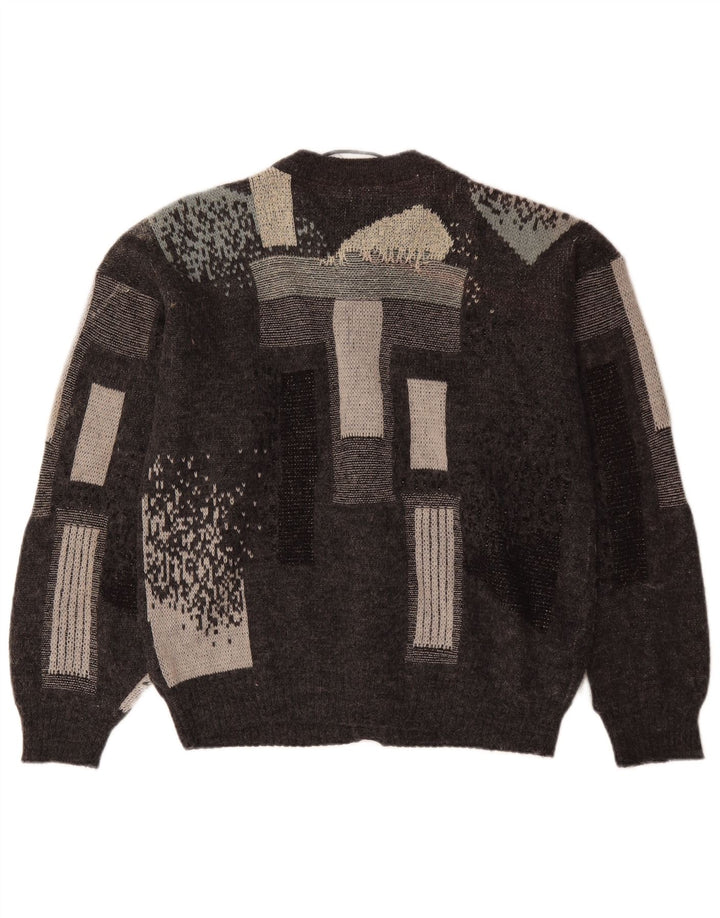 Canda Herre Cardigan Sweater Lille Grå Geometrisk Akryl