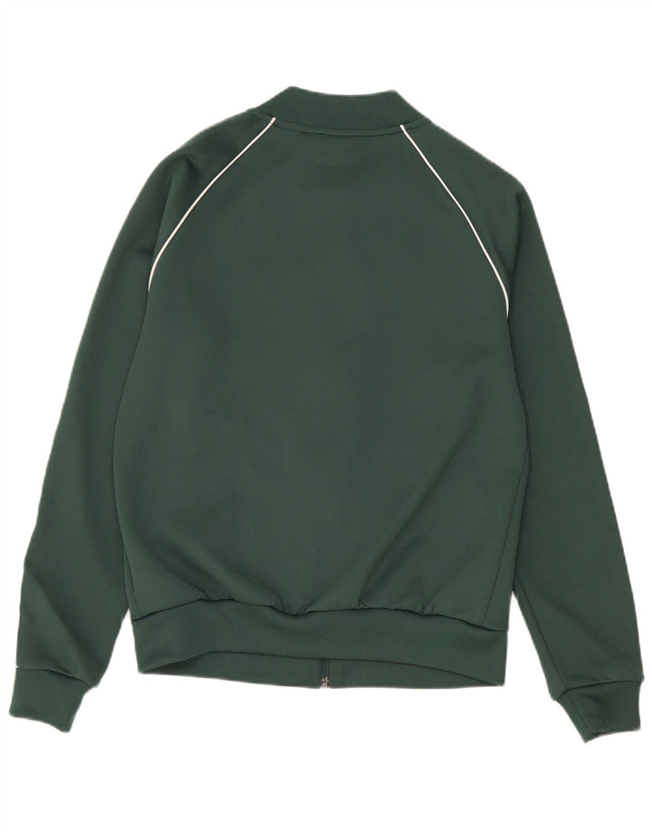 Adidas Womens Regular Fit Tracksuit Top Jacket UK 10 Small Green Polyester