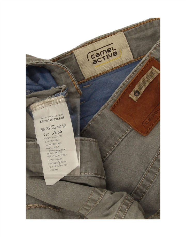 CAMEL ACTIVE Mens Straight Casual Trousers W33 L30 Grey Cotton Vintage Camel Active and Second-Hand Camel Active from Messina Hembry 