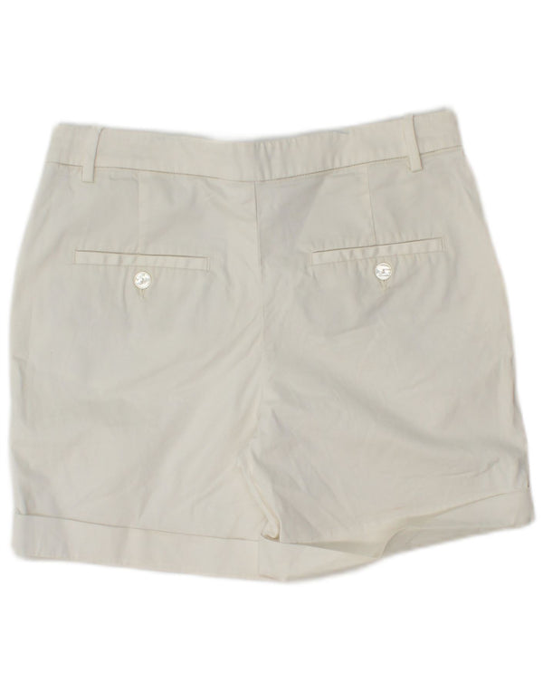 Massimo Dutti Dame Chino Shorts EU 38 Small W28 White Bomuld