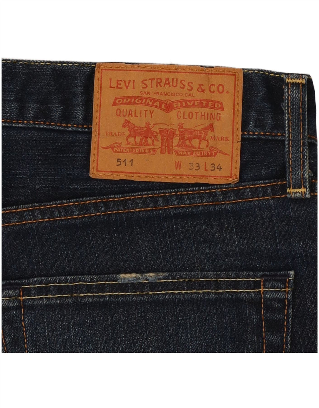 LEVI'S Herre 511 Slim Jeans W33 L28 Blå