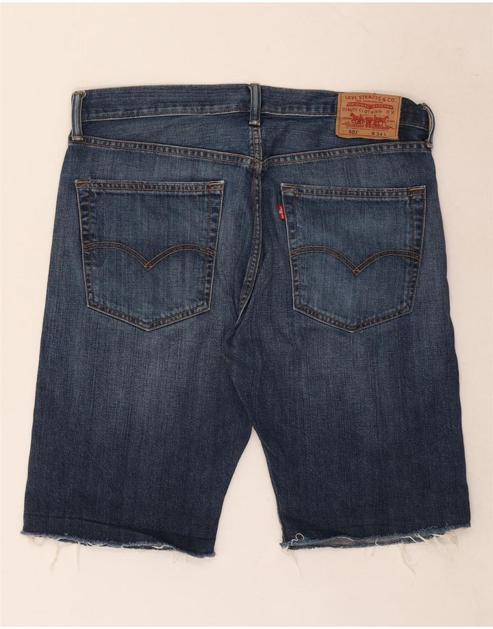 Levi's Herre 501 denimshorts W34 Large Blue Cotton