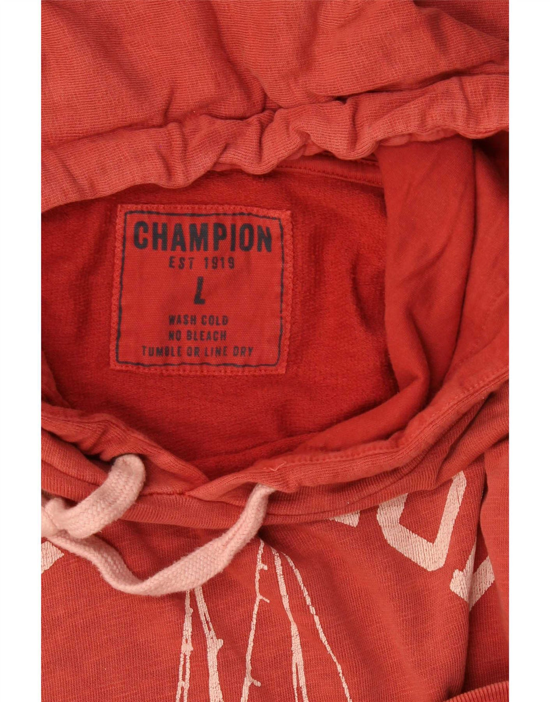 Champion Herre grafisk hættetrøje Jumper Large Orange