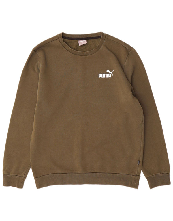 PUMA Sweatshirt til mænd, lille Khaki Bomuld