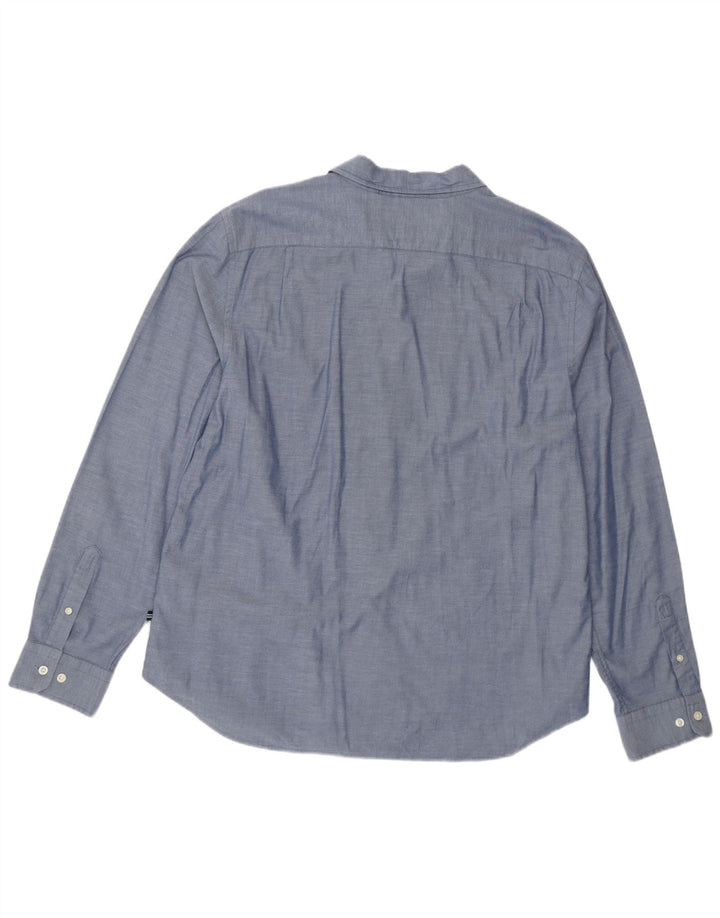 NAUTICA Mens Classic Fit Shirt XL Blue Cotton