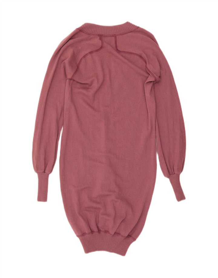 PATRIZIA PEPE Dame Longline Jumper Dress UK 12 Medium Maroon