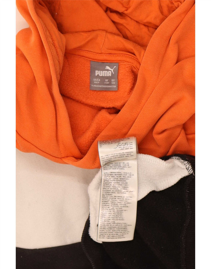 Puma Boys Hoodie Jumper 7-8 år Flerfarvet Colourblock Bomuld