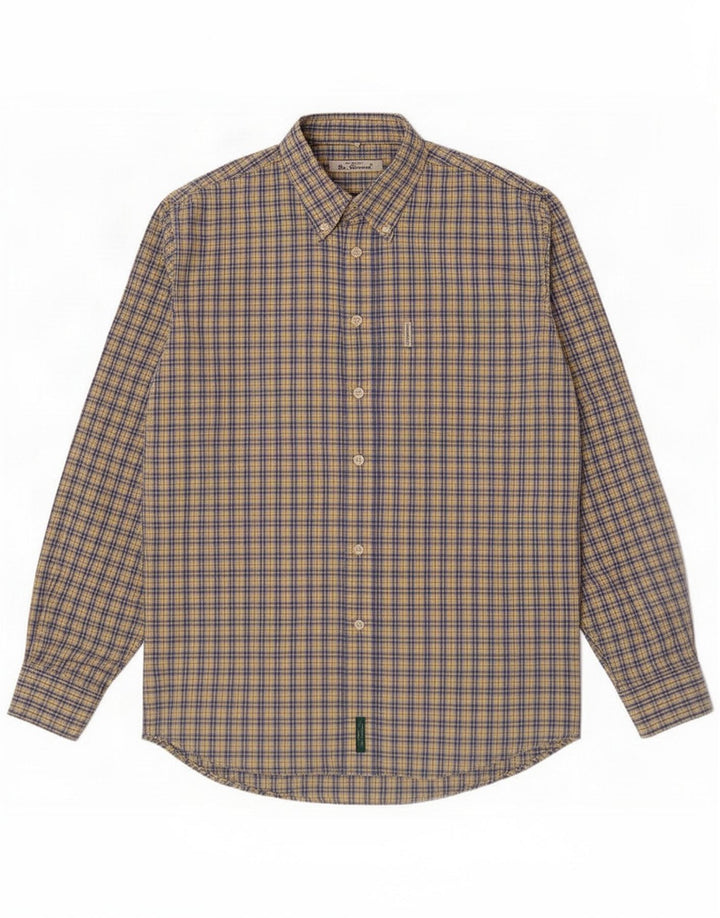 Ben Sherman herreskjorte stor blå ternet bomuld