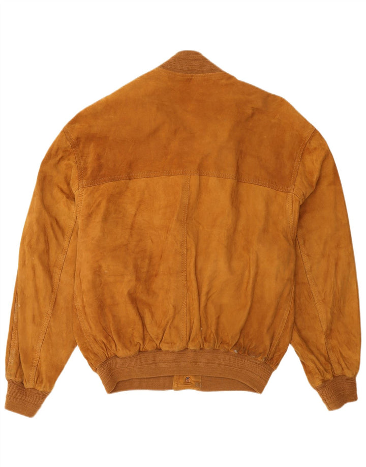 Gara Herre Ruskind Bomber Jacket IT 48 Medium Beige Læder
