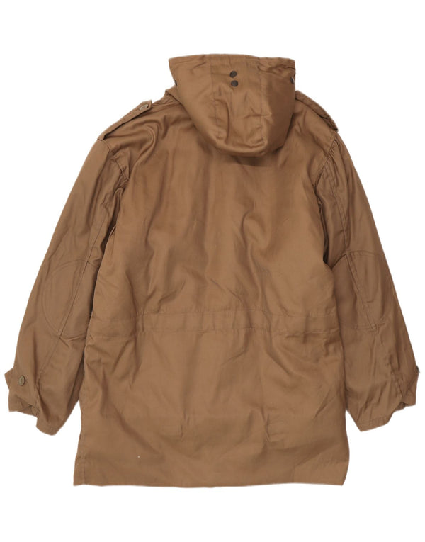 Country Herre Hætte Sherpa Parka Jacket UK 38 Medium Beige Polyester