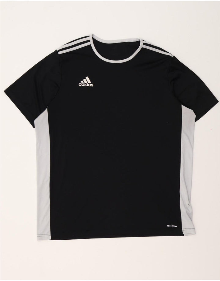 ADIDAS Aeroready T-Shirt Top XL Sort Colourblock Polyester