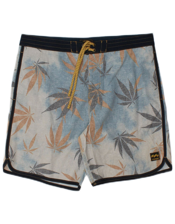 Wrangler Badeshorts til mænd mellemblå blomsterhamp