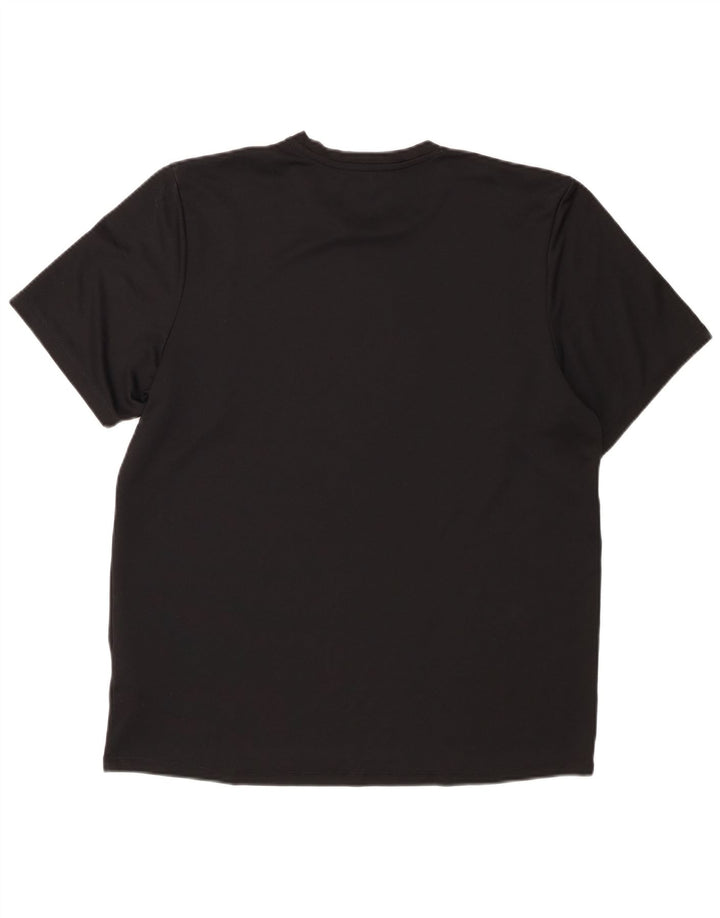 Umbro Herre T-Shirt Top Medium Sort Colourblock Polyester