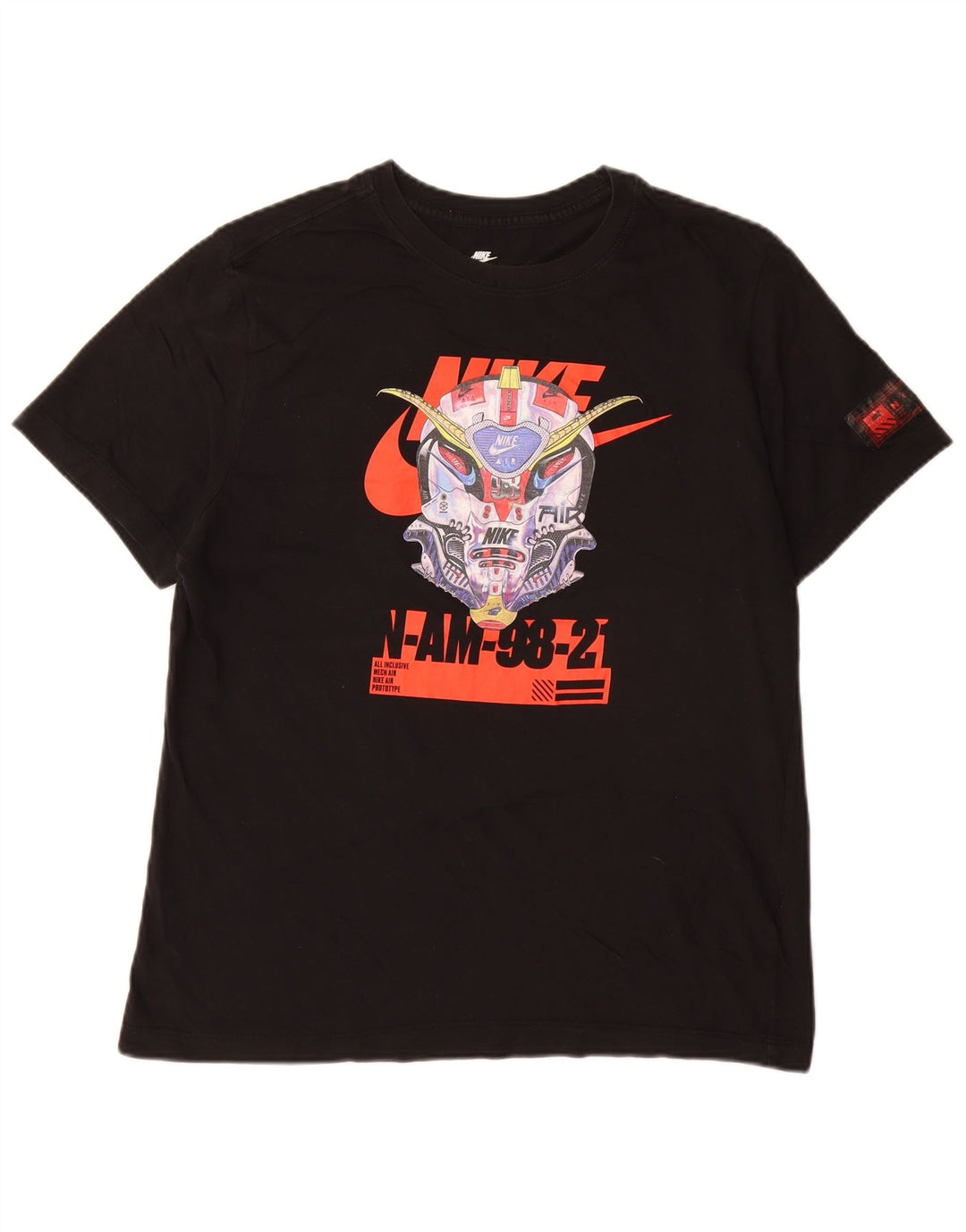 Nike grafisk T-shirt top til mænd, stor sort bomuld