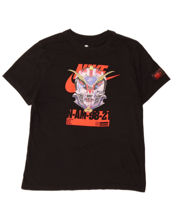 Nike grafisk T-shirt top til mænd, stor sort bomuld