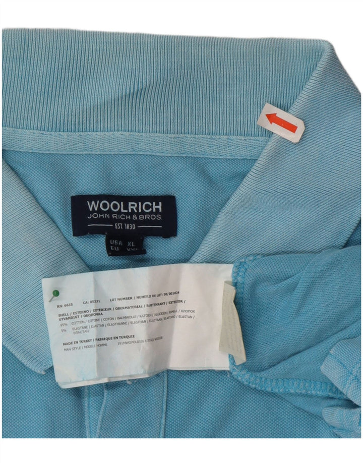 Woolrich Herre Polo Shirt 2XL Blå Bomuld