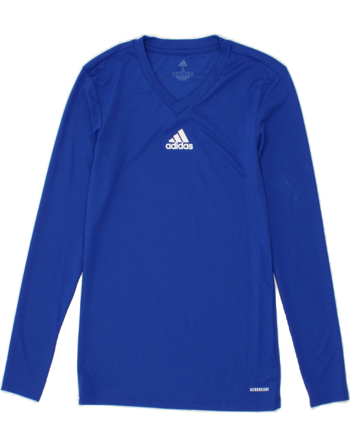 ADIDAS Mens Aeroready Top Long Sleeve Small Blue Polyester Vintage Adidas and Second-Hand Adidas from Messina Hembry 