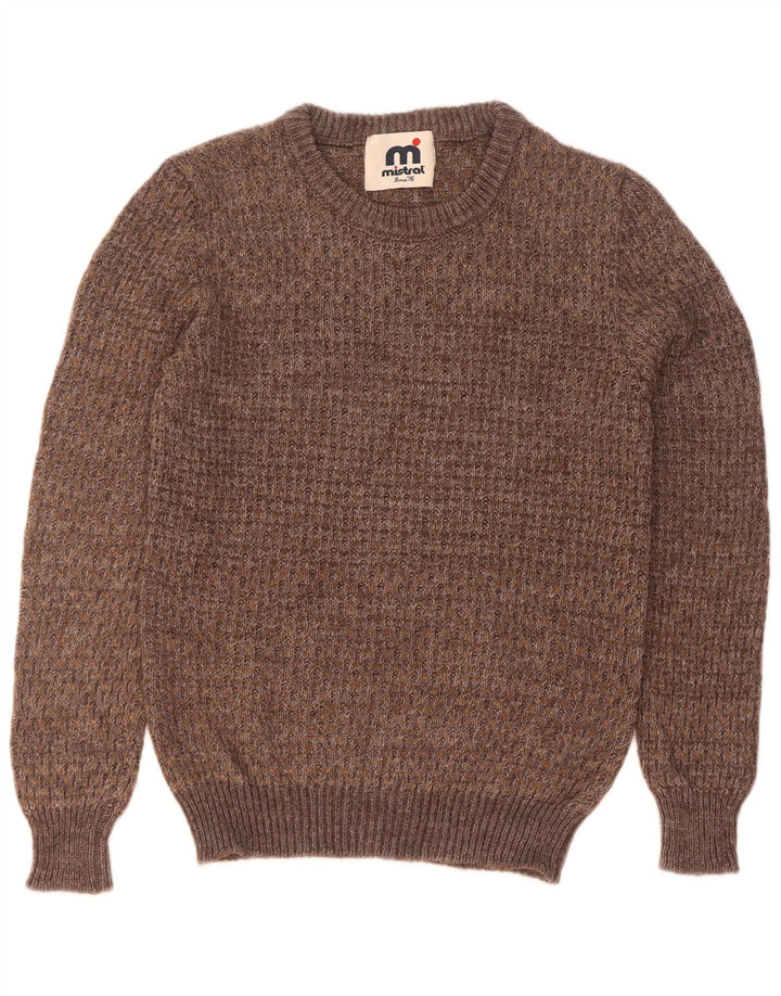 Mistral Herre Crew Neck Jumper Sweater Stor Brun Uld
