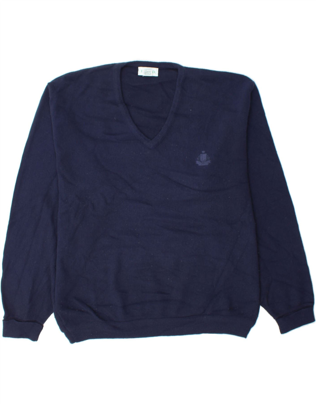 IZOD Mens V-Neck Jumper Sweater XL Navy Blue Acrylic Vintage Izod and Second-Hand Izod from Messina Hembry 