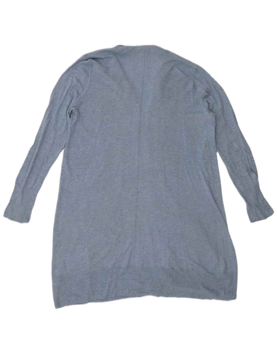 CHAPS Dame Longline Open Cardigan Sweater UK 16 Large Blue Cotton