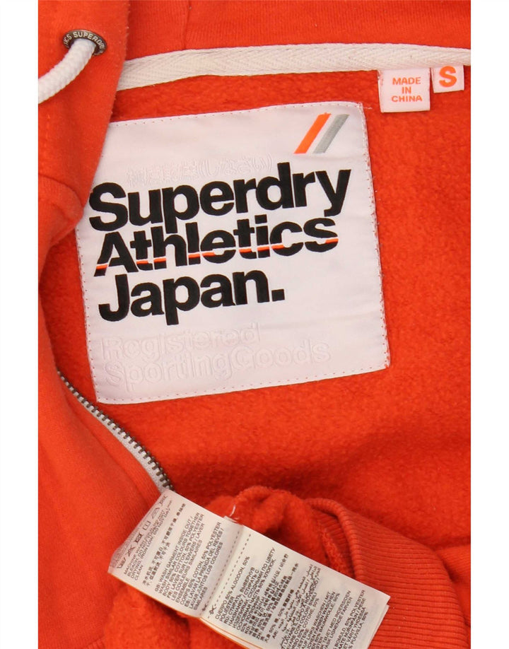 Superdry Hættetrøje med lynlås til mænd, lille orange bomuld