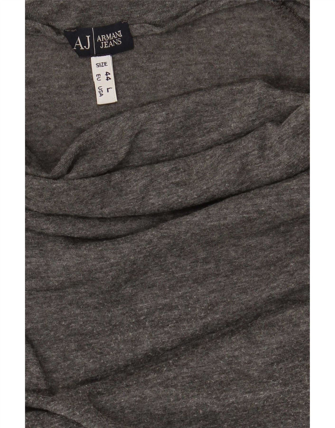 Armani Jeans Dame Top Langærmet EU 44 XL Grå Bomuld