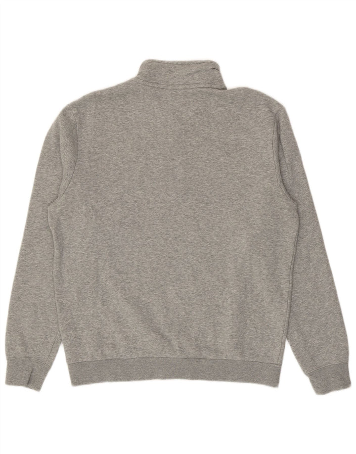Nike Sweatshirt med lynlås til mænd mellem grå farveblok bomuld
