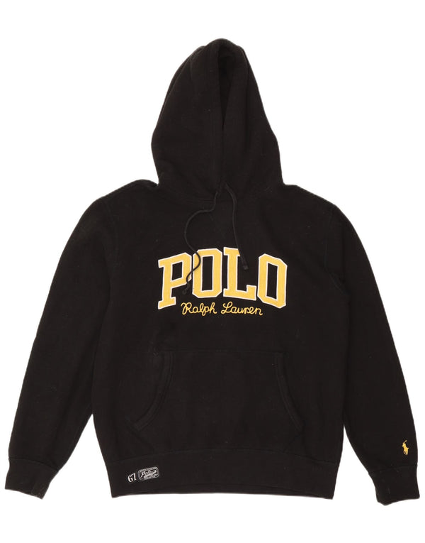 Polo Ralph Lauren Herre grafisk hættetrøje Jumper Medium Sort Bomuld
