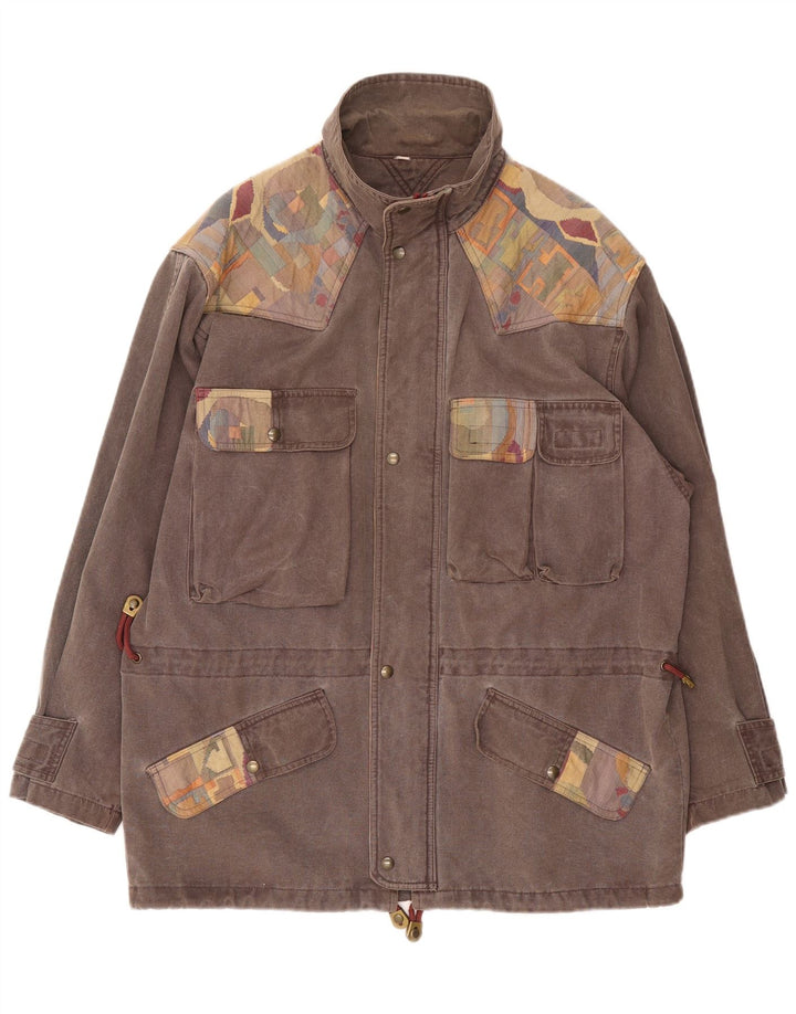 SALEWA Herre Utility Jacket UK 42 XL Grå Colourblock Bomuld
