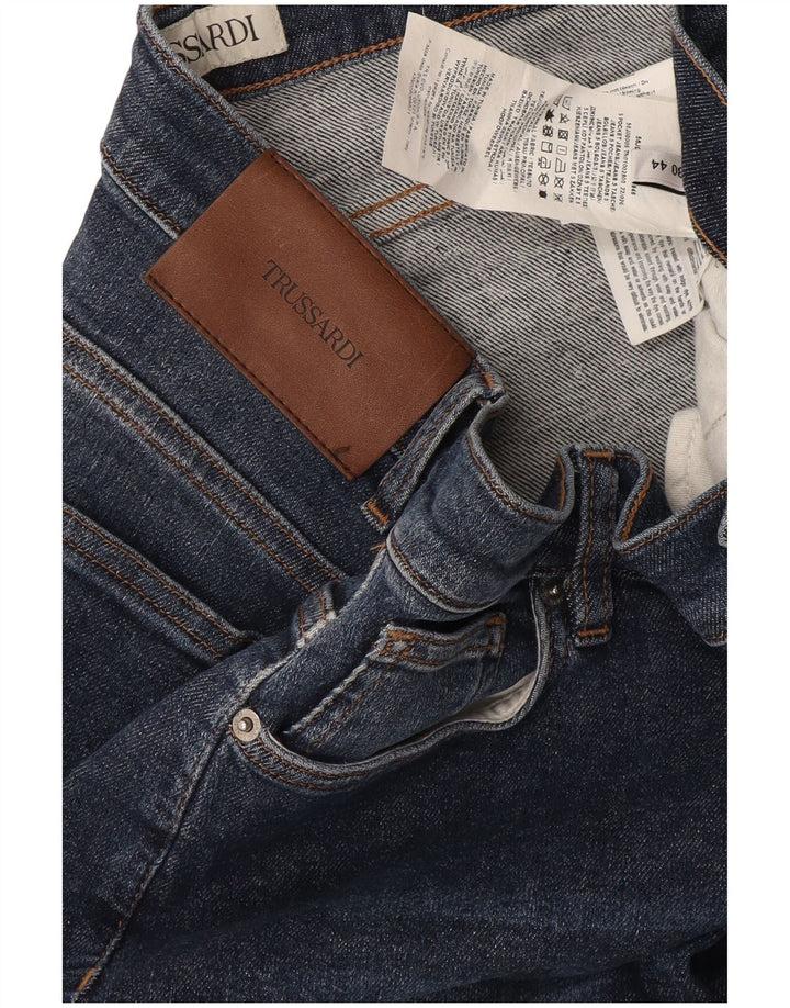 Trussardi Dame Slim Jeans IT 44 Medium W30 L32 Marineblå Bomuld