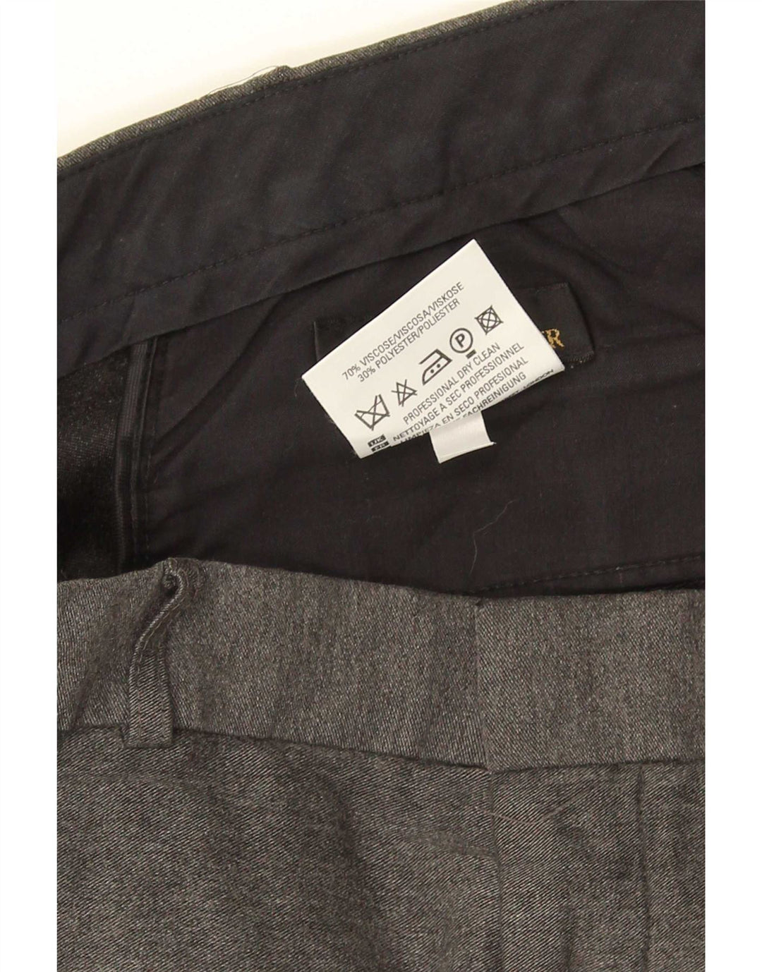 Marks & Spencer Straight Casual Bukser til mænd W40 L33 Grå Viscose