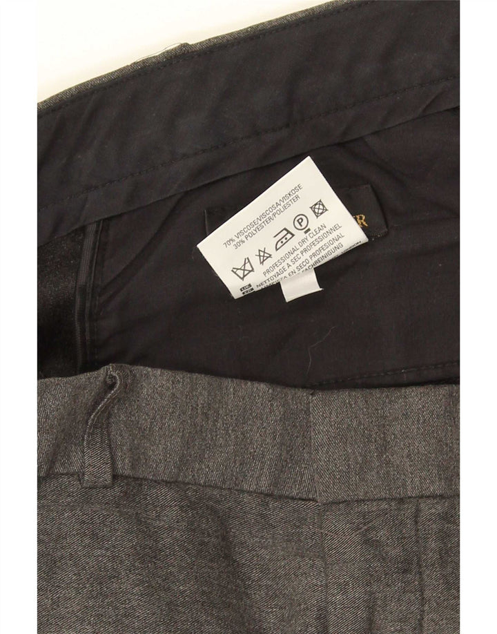 Marks & Spencer Straight Casual Bukser til mænd W40 L33 Grå Viscose