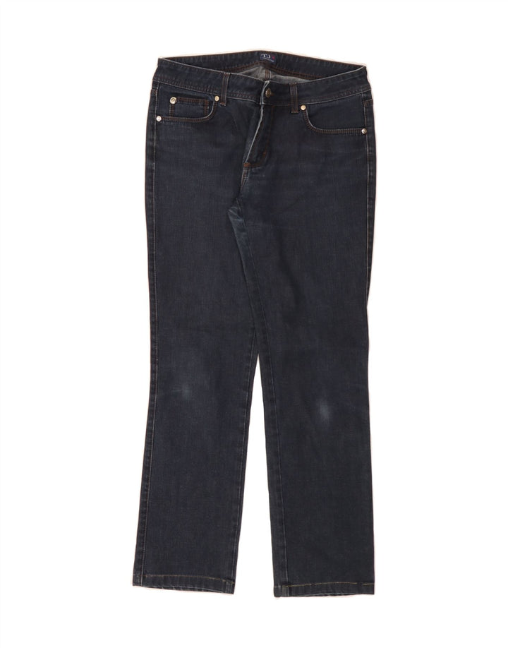TRUSSARDI Womens Bootcut Jeans W30 L30 Navy Blue Cotton Vintage Trussardi and Second-Hand Trussardi from Messina Hembry 