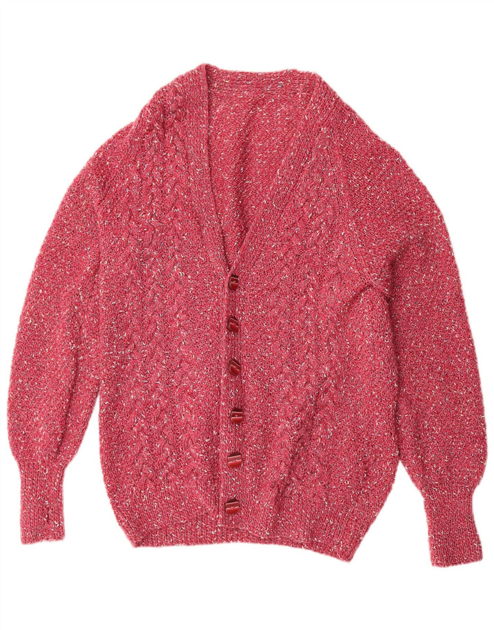 Vintage herre cardigan sweater XL Pink Flecked
