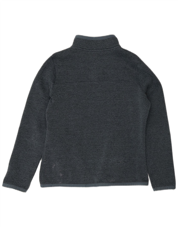Weird Fish Womens Zip Neck Sweatshirt Jumper UK 12 Medium Grey Polyester