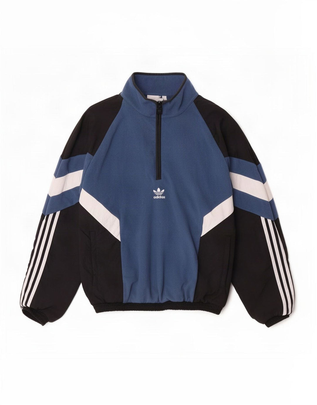 Adidas Herre Pullover Træningsdragt Top Jakke Lille Blå Colourblock Polyester
