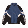 Adidas Herre Pullover Træningsdragt Top Jakke Lille Blå Colourblock Polyester