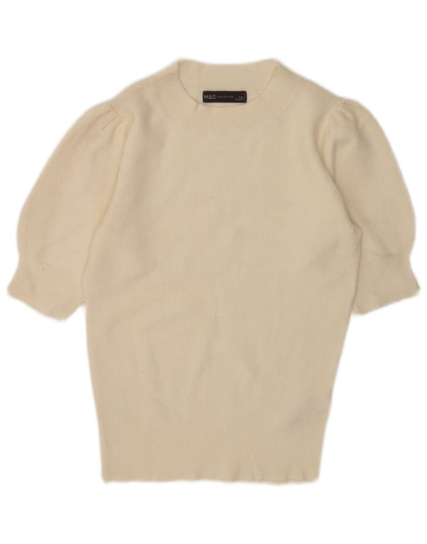 Marks & Spencer Dame sweater med rund hals DK 8 Small Off White