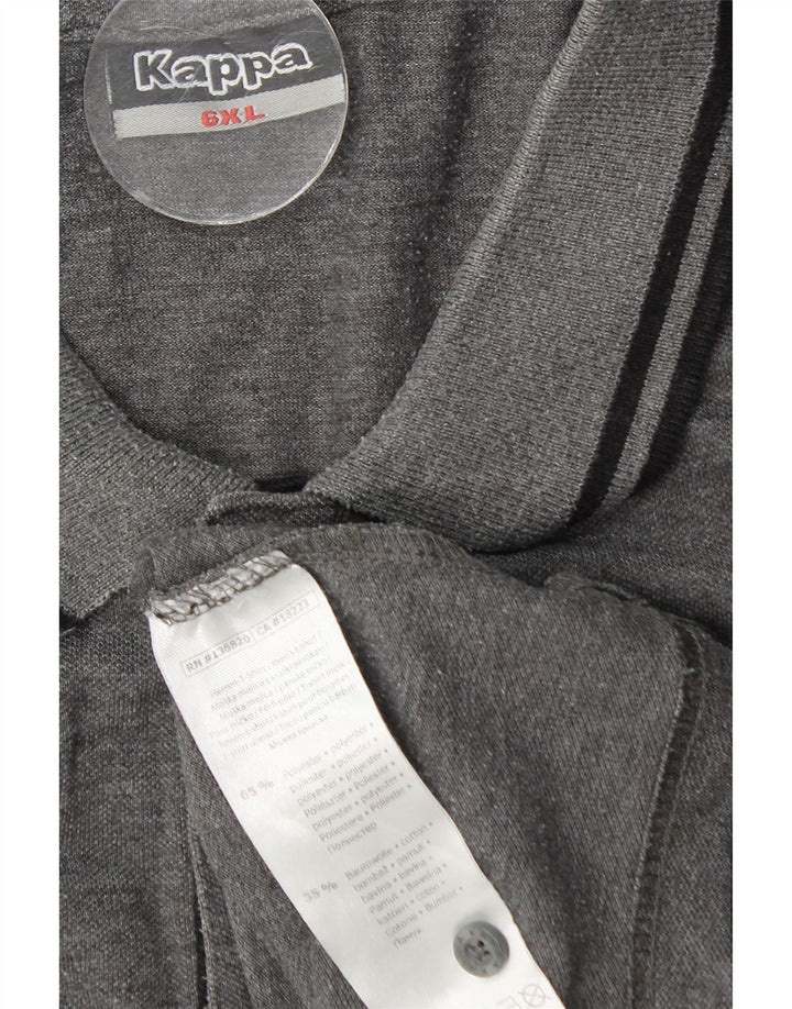 KAPPA Poloskjorte til mænd 6XL Grå Polyester