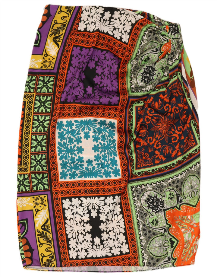 Zara Midi-nederdel til kvinder 2XL W36 Flerfarvet Patchwork-polyester