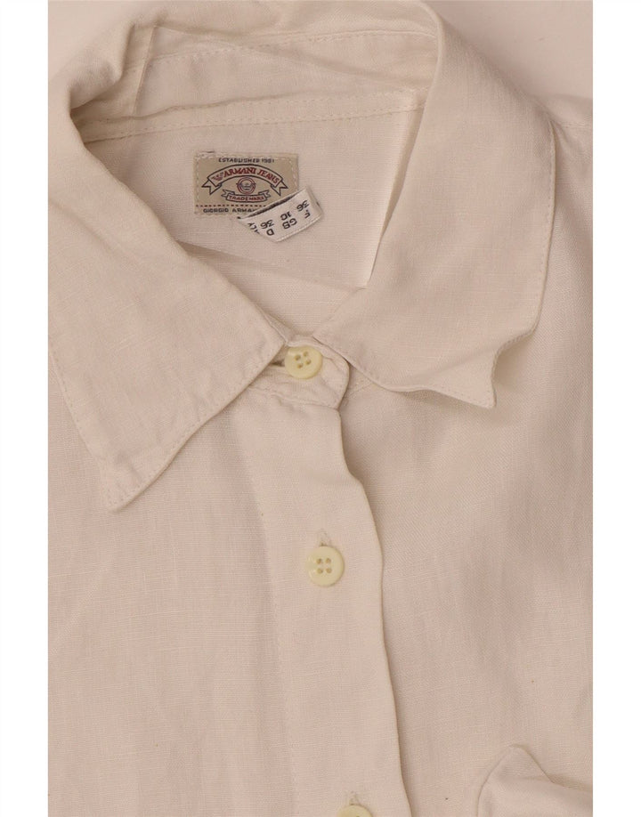 Armani Jeans Dame Oversized skjorte UK 10 Small White